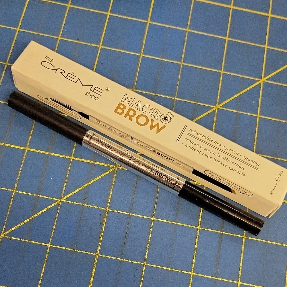 The Crème Shop Macro Brow Pencil + Spooley - Taupe New In Box